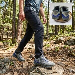 Merrell Men's Momentous Trail Running Shoe Knit Grey Blue J48835 Vibram Size 9